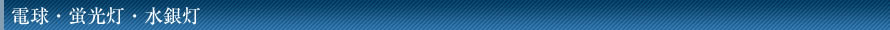 電球・蛍光灯・水銀灯