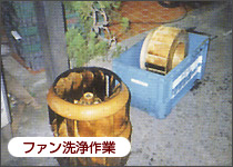 ファン洗浄作業