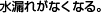 水漏れがなくなる。